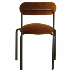 Chaise Lise, assise en velours | Ocre