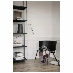 Chaise Lounge Herman en bois et métal | Noir