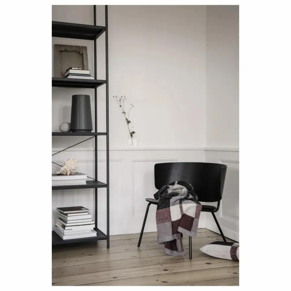 Chaise Lounge Herman en bois et métal | Noir