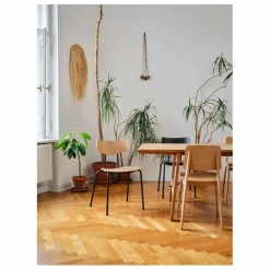 Chaise Moca - Piétement chromé - Jasper Morrison | Chêne Foncé