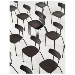 Chaise Moca - Piétement chromé - Jasper Morrison | Chêne Foncé