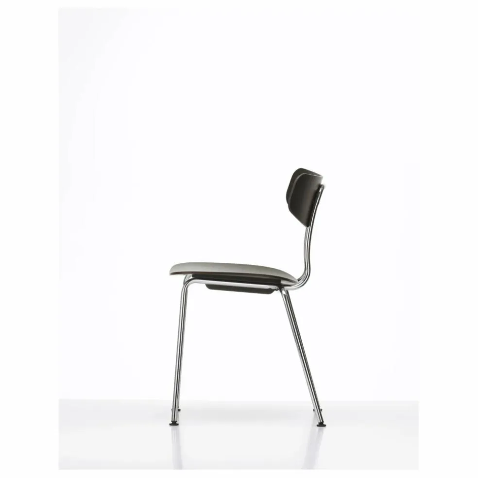 Chaise Moca - Piétement chromé - Jasper Morrison | Chêne Foncé