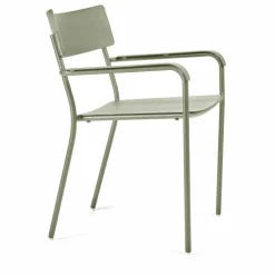 Chaise outdoor August avec accoudoirs | Eucalyptus