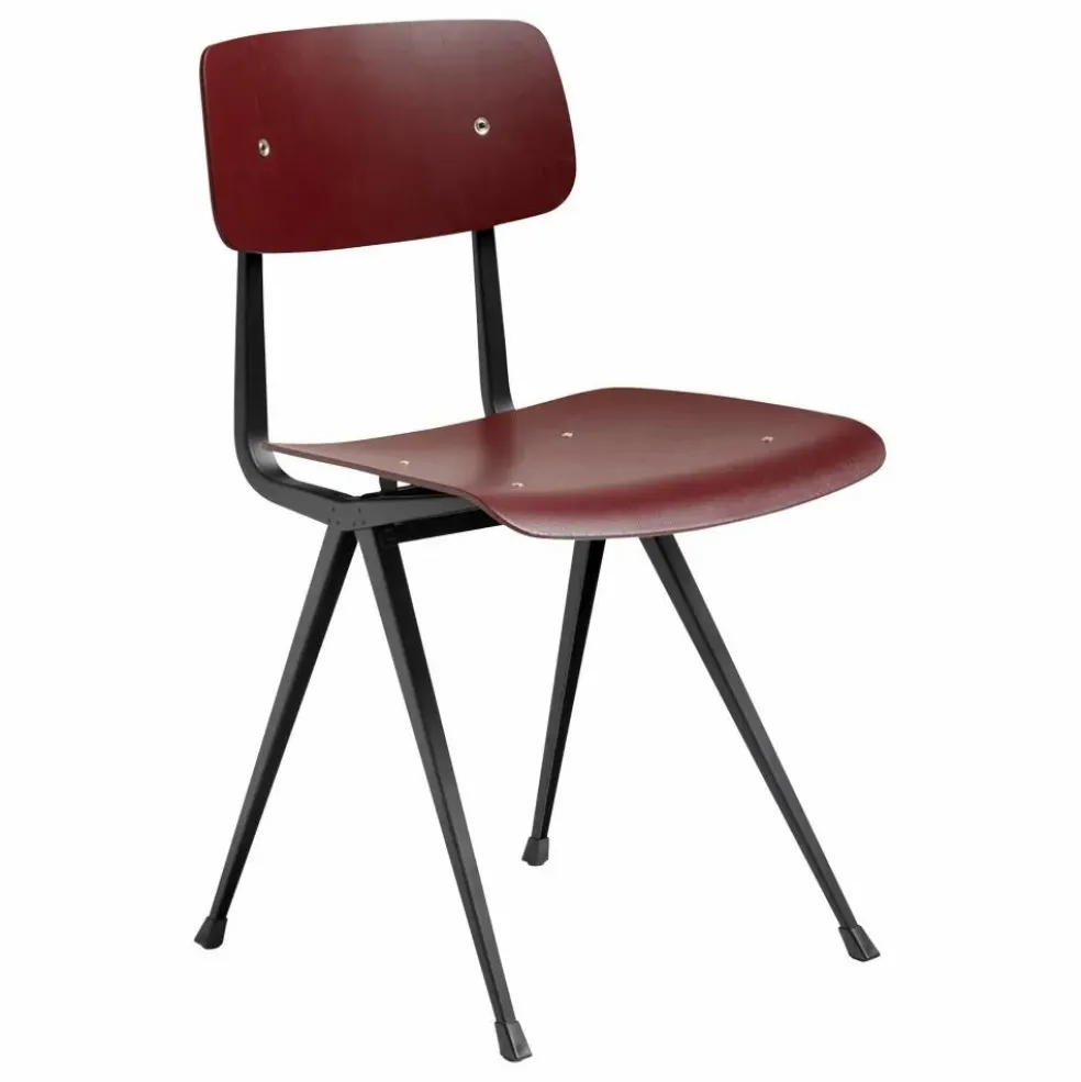 Chaise Result en chêne teinté - Réedition Friso Kramer & Wim Rietveld | Bordeaux
