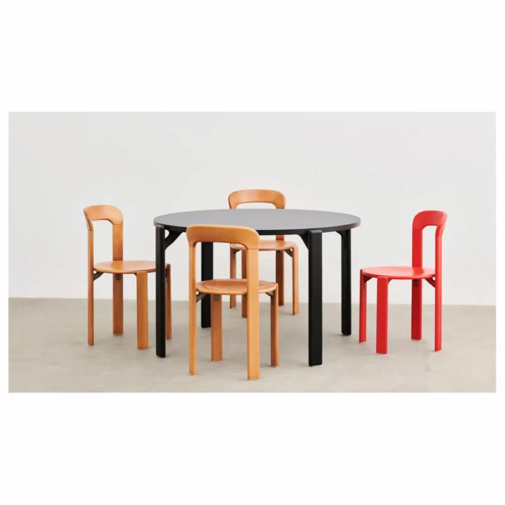 Chaise Rey en bois laqué - Bruno Rey | Rouge