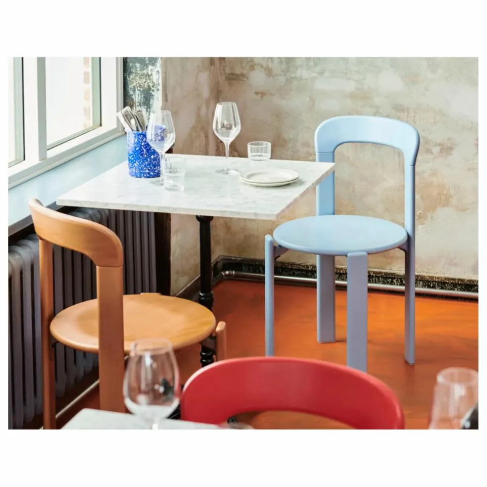 Chaise Rey en bois laqué - Bruno Rey | Orange