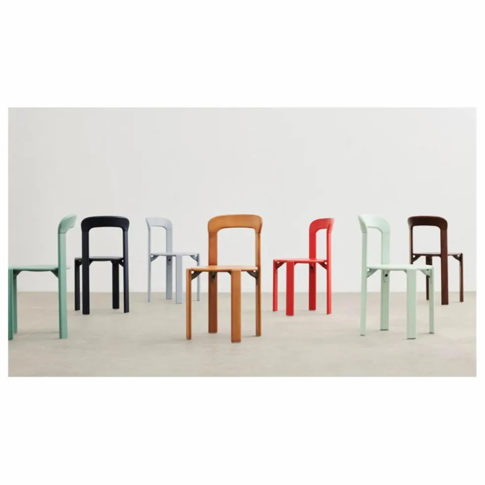 Chaise Rey en bois laqué - Bruno Rey | Noir