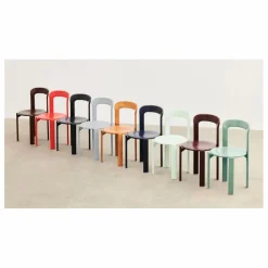 Chaise Rey en bois laqué - Bruno Rey | Marron