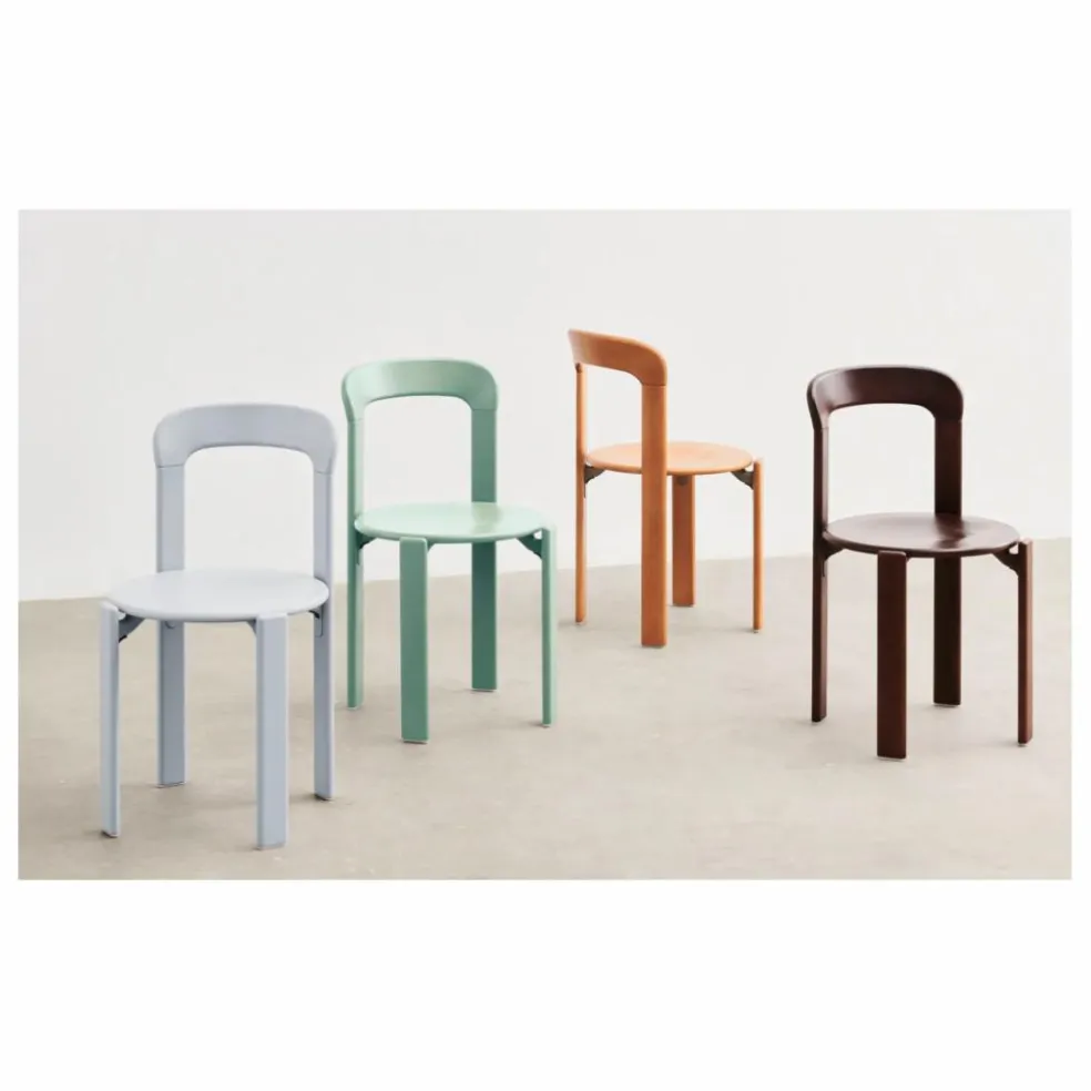 Chaise Rey en bois laqué - Bruno Rey | Marron