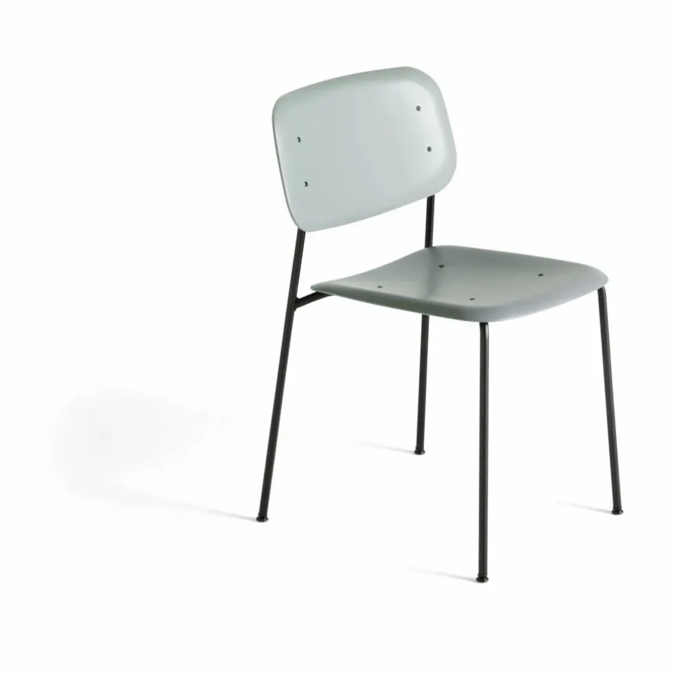 Chaise Soft edge - piètement métal | Vert amande