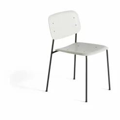 Chaise Soft edge - piètement métal | Gris perle