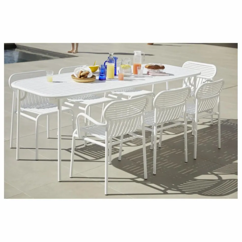 Chaise Week-end avec accoudoirs - Set de 2 | Blanc
