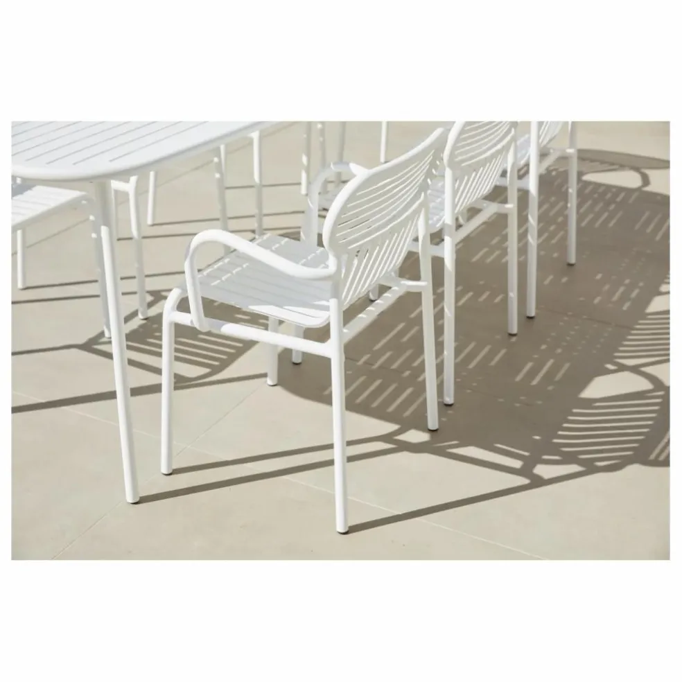 Chaise Week-end avec accoudoirs - Set de 2 | Blanc