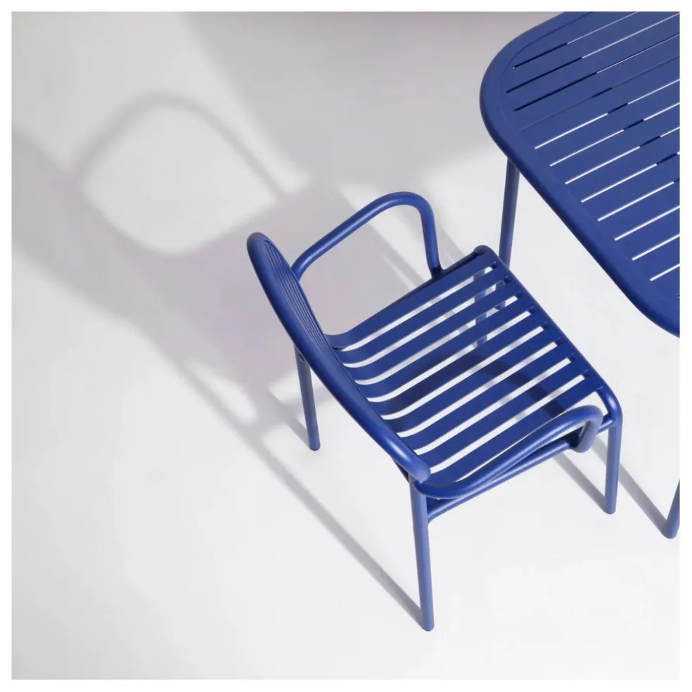 Chaise Week-end avec accoudoirs - Set de 2 | Bleu