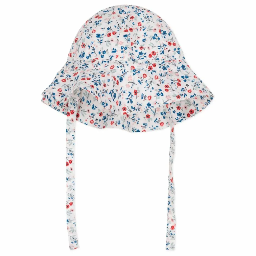 Chapeau Fleurs Popeline Coton Bio | Ecru
