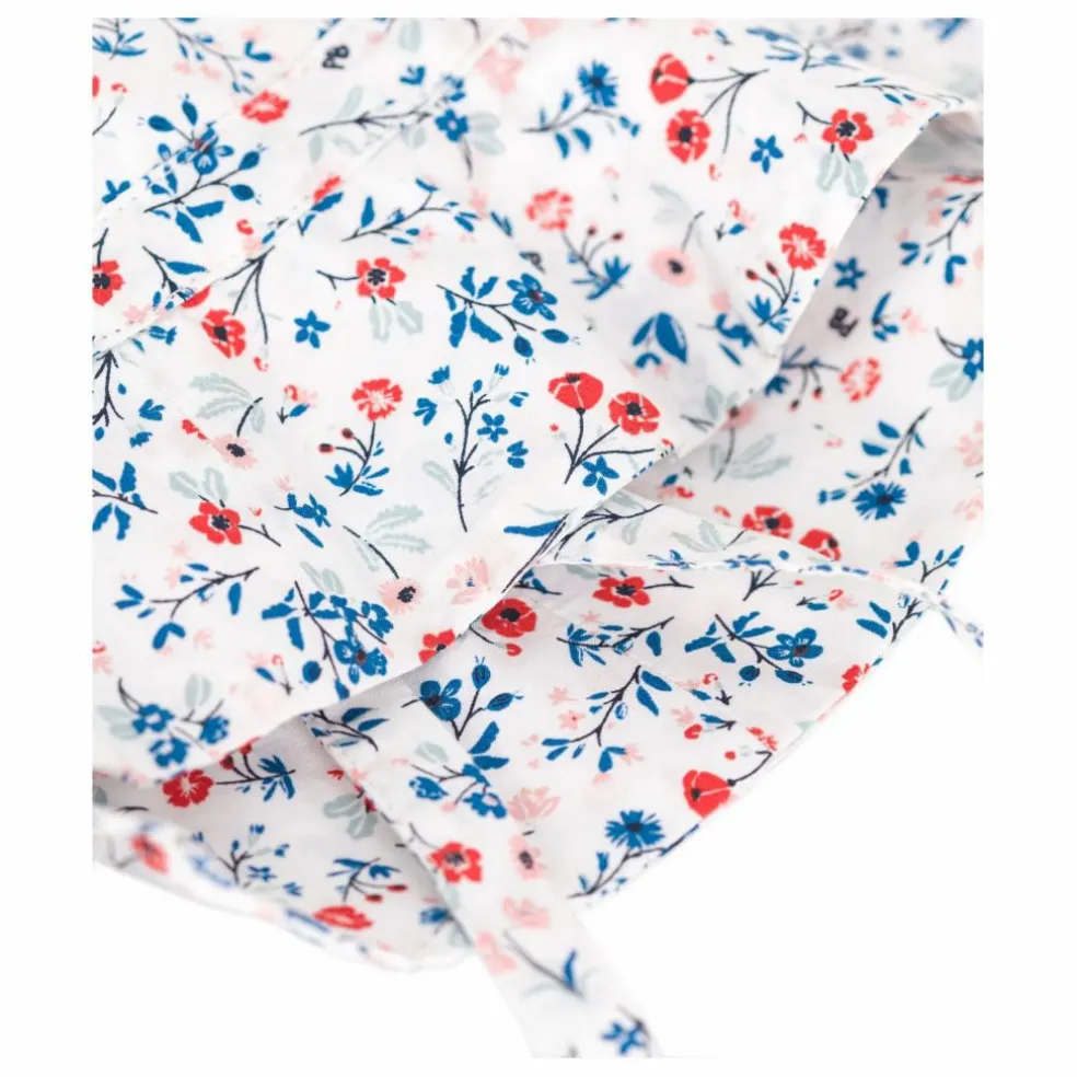 Chapeau Fleurs Popeline Coton Bio | Ecru