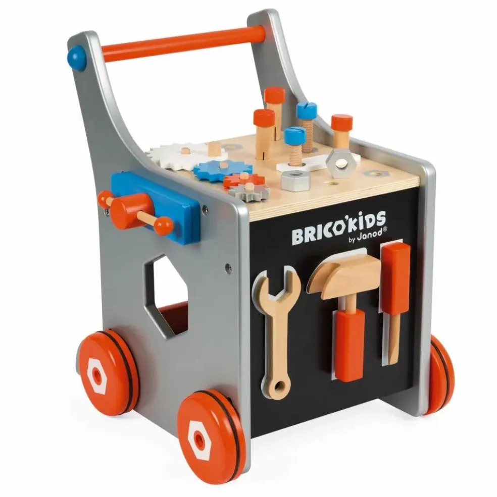 Chariot magnétique Brico'Kids en bois avec 25 accessoires