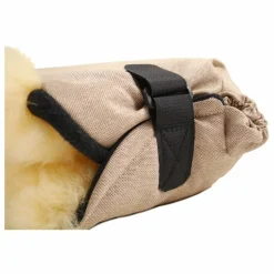 Chauffe-mains Big double en peau d'agneau | Gris anthracite