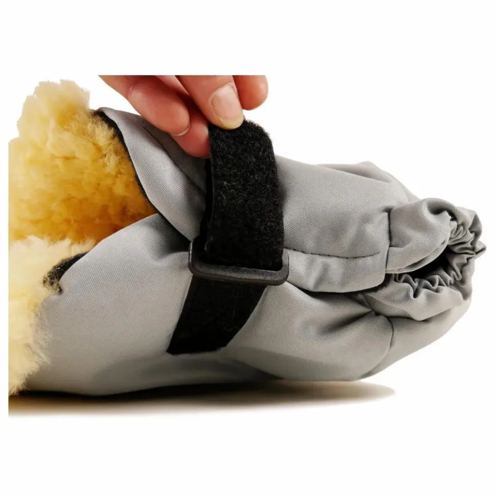 Chauffe-mains Big double en peau d'agneau | Noir