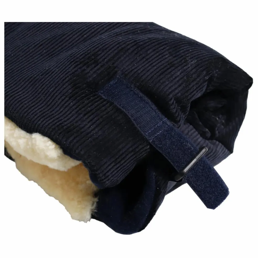 Chauffe-mains Muffy en peau d'agneau | Bleu marine