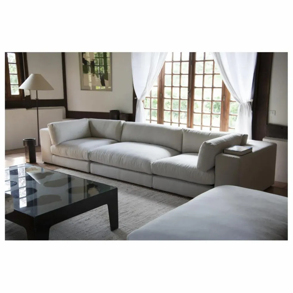 Chauffeuse 2 places Bellechasse en bouclette - 120 cm | Off-White