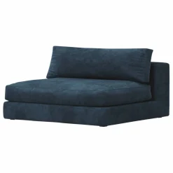 Chauffeuse 2 places Bellechasse en velours brut - 120 cm | Bleu marine