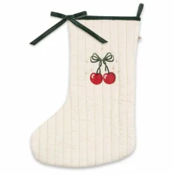Chaussette de Noël Cherry | Ecru