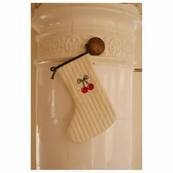 Chaussette de Noël Cherry | Ecru