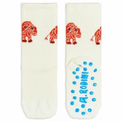 Chaussettes Anti-Dérapantes Mammouth Coton Bio | Ecru