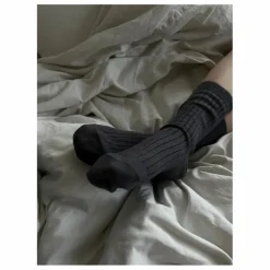 Chaussettes Cachemire Ajourées Max | Gris anthracite