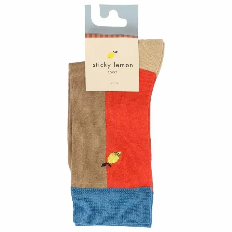Chaussettes Colorblock | Rouge