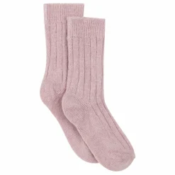 Chaussettes en cachemire et laine Chamois | Vieux Rose