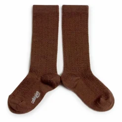 Chaussettes en laine mérinos Adèle | Chocolat