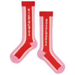 Chaussettes Extra Hautes Coton Bio | Rose