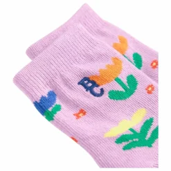 Chaussettes Fleurs Coton Bio | Lilas