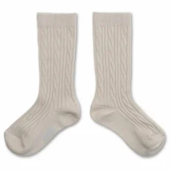 Chaussettes Hautes Alix Laine mérinos | Blanc cassé