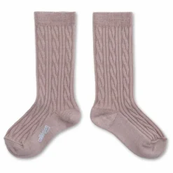 Chaussettes Hautes Alix Laine mérinos | Vieux Rose