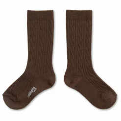 Chaussettes Hautes Alix Laine mérinos | Chocolat
