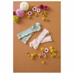 Chaussettes Hautes Chelie Fleurie | Rose pâle