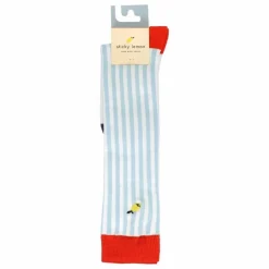 Chaussettes Hautes Rayées | Bleu