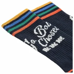 Chaussettes Hautes Tic Tac Toe Coton Bio | Bleu nuit