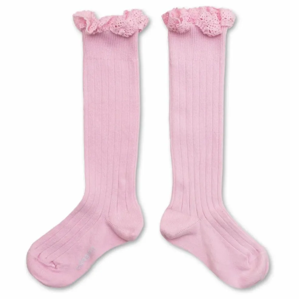Chaussettes Joséphine | Rose tendre