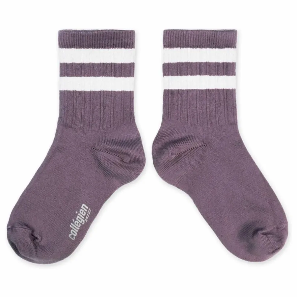 Chaussettes Nico Rayées | Violet