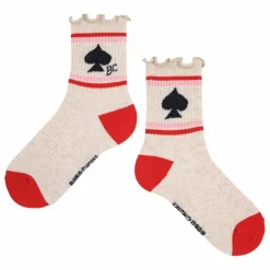Chaussettes Piques Coton Bio | Beige chiné