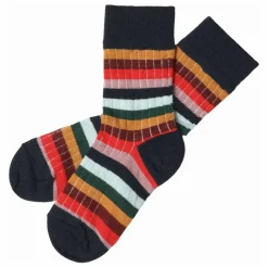 Chaussettes Rayées Laine | Bleu marine