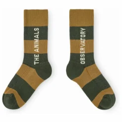 Chaussettes Worm Rayées | Marron