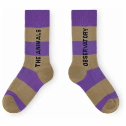 Chaussettes Worm Rayées | Violet