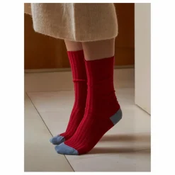 Chaussettes Yvette | Rouge cerise
