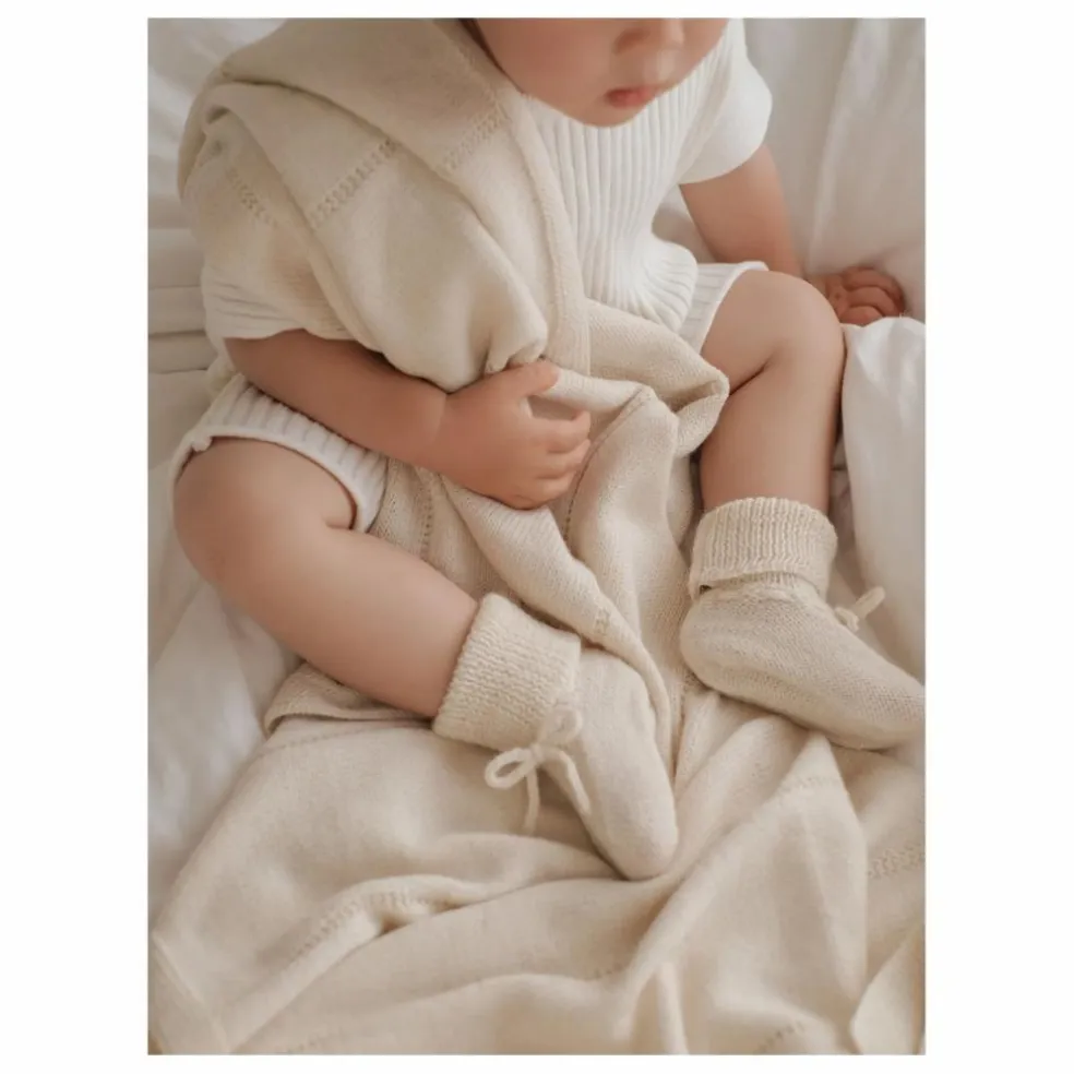 Chaussons en alpaga | Ecru