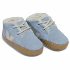 Chaussons Fourrées Lacets Baby | Bleu Clair